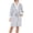 Blue Paisley, variant on INK IVY Plush Kimono Belted Robe for Women - Mid-Length Ladies Bathrobe Loungewear with Pocket, Collar & Cuff, Printed Paisley Grey, L/XL Paisley Gray Large-X-Large