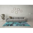 thumbnail image 3 of Ahgly Company Indoor Rectangle Abstract Light Blue Modern Area Rugs, 5' x 8', 3 of 4