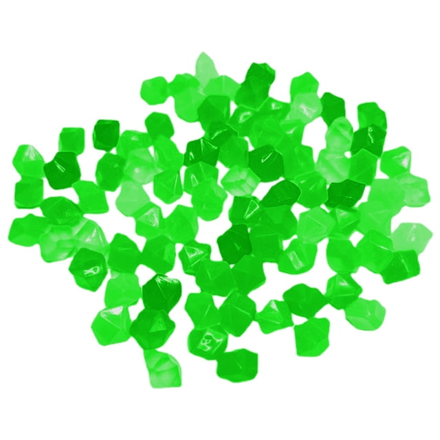 100-Pieces Glow In The Dark Pebbles Luminous For Garden Fish Tank Outdoor DIY Luminous Stones, Green