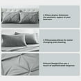 thumbnail image 5 of JUSTLET King Size Comforter Set, 7 Pieces Bed in a Bag for All Season, Pintuck Bedding Comforter Sets with Comforter, Flat Sheet, Fitted Sheet, Pillowcases and Pillowshams, Light Grey, 5 of 8