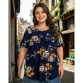 thumbnail image 4 of KOITHOT Womens Plus Size Tops Short Sleeve Shirts Tunic Tops for Women Crew Neck Casual Loose Blouses, 4 of 6