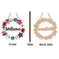 thumbnail image 6 of StlyGar Patriotic Welcome Wreath Door Hanging 4th of July Star Wreath Red White Blue Front Door Decor Memorial Outdoor Indoor Porch Decoration 11in, 6 of 6