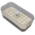 thumbnail image 4 of Ice Cube Tray Square Easy Release Ice Cube Tray Ice Cube Maker Mold with Ice Box Lid Ice Scoop Large Capacity Milk White 1 Layer, 4 of 5