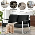 thumbnail image 2 of Apeaka Love Seat Mini Couch Small Sofa Settee Loveseat Bench for Living Room, Faux Leather, 2 of 6