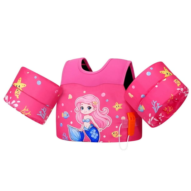 Chaleco de natación MoKo con dispositivo de flotación en el agua para niños pequeños con silbato
