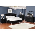 thumbnail image 4 of Deanna Queen Tufted Upholstered Bed Black, 4 of 7