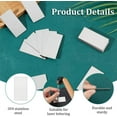 30Pcs Stainless Steel Engraving Blank Tags No Hole Rectangle Stamping