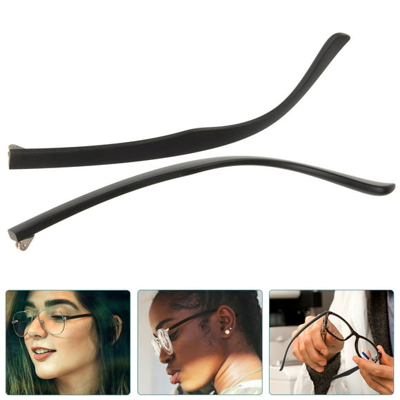Glasses Arm Replacement with Super Toughness for Eyeglasses Repair Black Silicone Titanium Universal Fit