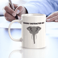 thumbnail image 3 of Easily Distracted By Elephants 11oz Coffee Mug | Funny Animal Mugs, 3 of 6