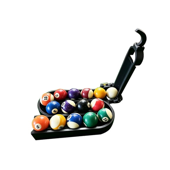 Billiards & Snooker Training Rack, Holds 15 Balls, Billiard Training Tools for Straight Shot & Cue Control, Pool Table Accessories(black)Q