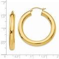 thumbnail image 3 of Primal Gold 14 Karat Yellow Gold 5mm Tube Hoop Earrings, 3 of 5