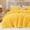 Bright Yellow, variant on Fleece Queen Comforter Set Super Soft Warm Cream White Bedding Luxury Heavy Bed Set with 2 Pillowcases Winter Bedding