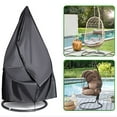 thumbnail image 4 of SINGES Patio Egg Chair Covers with Zipper, Durable Large Wicker Egg Swing Chair Covers, Waterproof Heavy Duty Weather Resistant Outdoor Chair Cover, Windproof Hanging Chair Cover, Black, 4 of 8