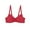 Red, variant on Athletic Bras for Women Solid Underwear Small Breasts Push Up Detachable Double Shoulder Straps Underwire Bra V-Neck T-Shirt Bra Feature Hook and Eye Closure Push-up Bra Style Y-57 , Black M