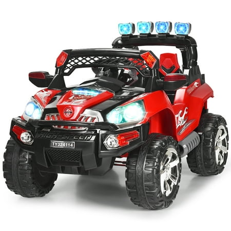 Costway 12V Kids Ride On Truck Car SUV MP3 RC Remote Control w/ LED Lights