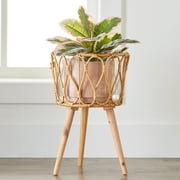 Better Homes and Gardens 12 in Dia Willow Sage Beige Planter