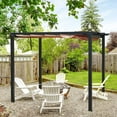thumbnail image 2 of Domi Outdoor Living 10’ X 13’ Outdoor Retractable Pergola with Weather-Resistant Canopy Aluminum Garden Pergola Patio Grill Gazebo for Courtyard, 2 of 10