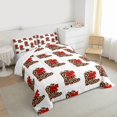 thumbnail image 3 of Feelyou Leopard Print Boot Queen Comforter Set, Princess Bowknot Bedding Set, 3pcs, 3 of 8
