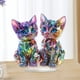 thumbnail image 4 of Fiudx Decoración de Gatos Coloridos, Adorno Acrílico Divertido, Pieza de Escritorio Original, Regalo Único para El Hogar, Accesorio de Estudio para La Sala de Estar, Un Deleite para Los Amantes de Lo, 4 of 6