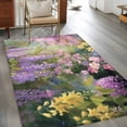 thumbnail image 2 of 3'x5' Rug for Living Room Bedroom, Spring Flower Washable Area Rugs Non-Slip Carpet Mats, Garden Blossom Fantasy Floral Pastoral Oil Painting Indoor Low Pile Area Rug Runner for Kitchen, Mudroom, 2 of 8