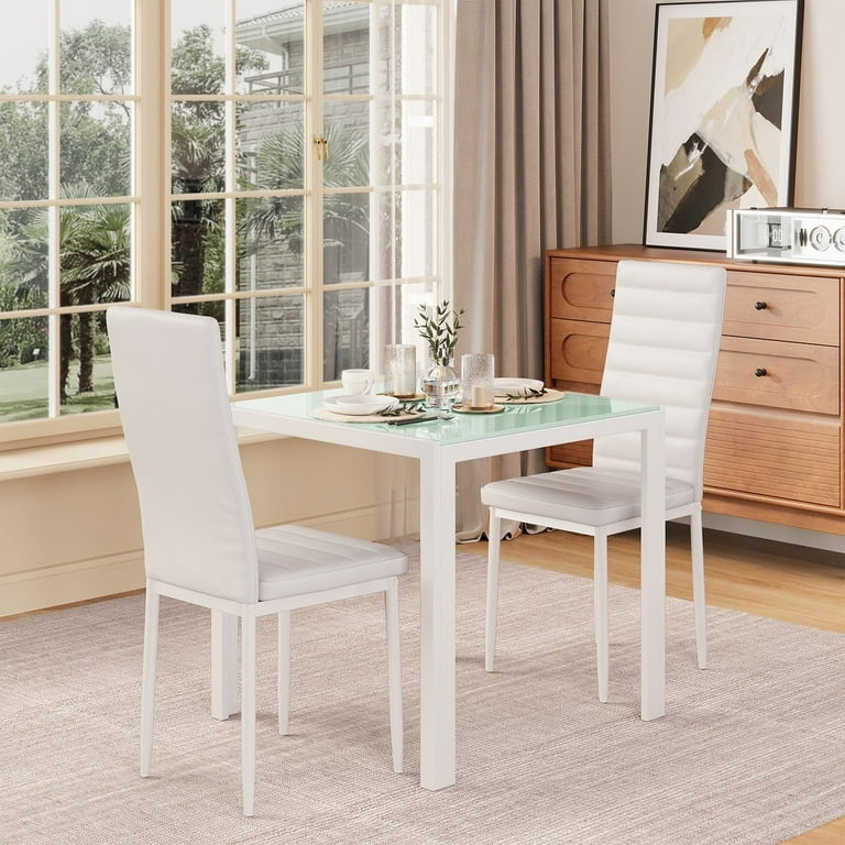 Gizoon 7-Piece Dining Table Set For 6 - Kitchen Table & Chairs With Storage Rack, Space Saving