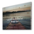 thumbnail image 2 of Designart 'Adventure More Kayak on River View' Nautical & Coastal Print on Natural Pine Wood, 2 of 3