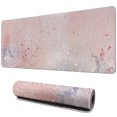thumbnail image 1 of Large Desk Mat in Cute Pink - Protective Mouse Pad with Rose Gold Marble Design, 1 of 7