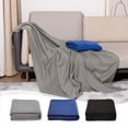 thumbnail image 1 of Manta de Forro Polar, Suave y Acogedora para Sofá, Ligera, Transpirable, Duradera, para Yoga y Picnic, Versátil, Color Negro, Ideal para Relajarse En Casa, 127 X 152 Cm., 1 of 7