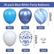 thumbnail image 2 of Blue & White Balloons, 30 pcs, Party Decoration, 2 of 4
