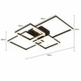 thumbnail image 6 of Brown LED Flush Mount Light Ceiling Light with Remote Control Dimmable Modern Geometric, 6 of 8
