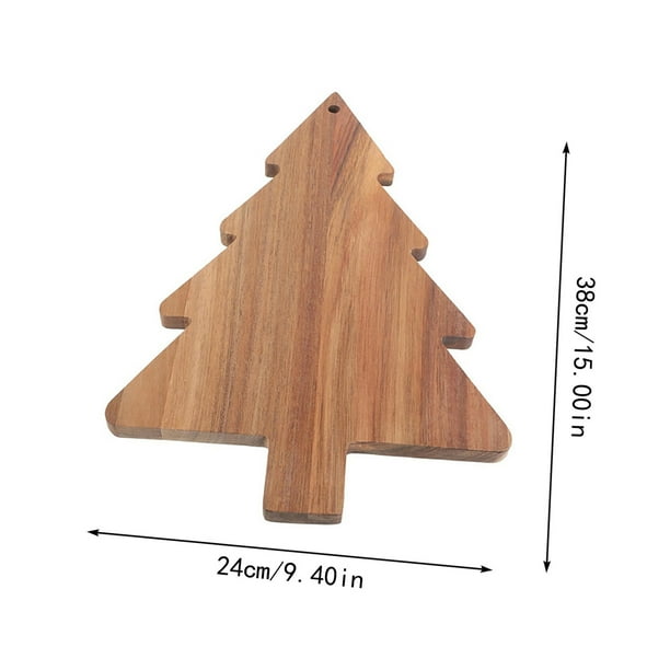 Planche à Charcuterie Sapin De Noël En Bois - Plateau Service Festif Avec Poignée, Idéal Pour Fromages Et Apéritifs