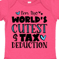 thumbnail image 4 of Inktastic I'm the World's Cutest Tax Deduction Blue Hearts Boys or Girls Baby Bodysuit, 4 of 5
