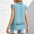 thumbnail image 5 of Women's Summer Tank Tops Oversized V-Neck Ruffle Sleeveless Shirts Casual Solid Plus Size Loose Quickly Dry Breathable T Shirts Elegant Tanks Blouses, 5 of 8