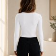 thumbnail image 5 of V Neck for Women Sweater Fall Slim Fit Lightweight Base Layer Knit Tops, S, 5 of 5