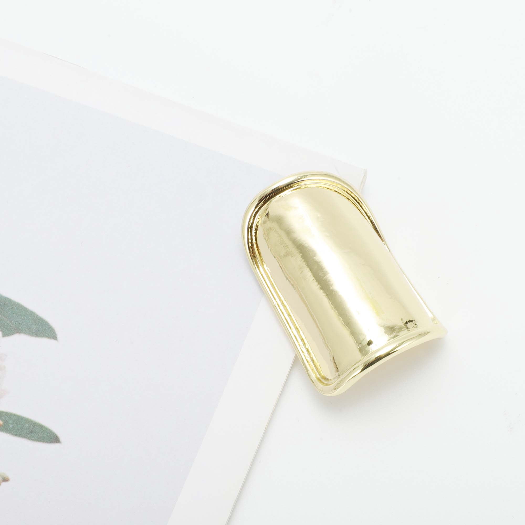 Unique Bargains Stylish Convex U-shaped Ponytail Buckle Hair Clip for Women 1 Pc Gold Tone