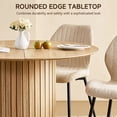 thumbnail image 7 of 47" Round Dining Table Set of 4, Natural Wood Kitchen Table with 4 Beige Boucle Dining Chairs, 7 of 7