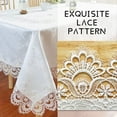 thumbnail image 3 of ZXNYH Table Cloths Rectangle 72 x 144 Inches Dandelion Lace Decoration Nice for Dinning Home Holiday Party Kitchen Easter Christmas Wedding Farmhouse Outdoor Washable Skin Friendly Tablecover, 3 of 5
