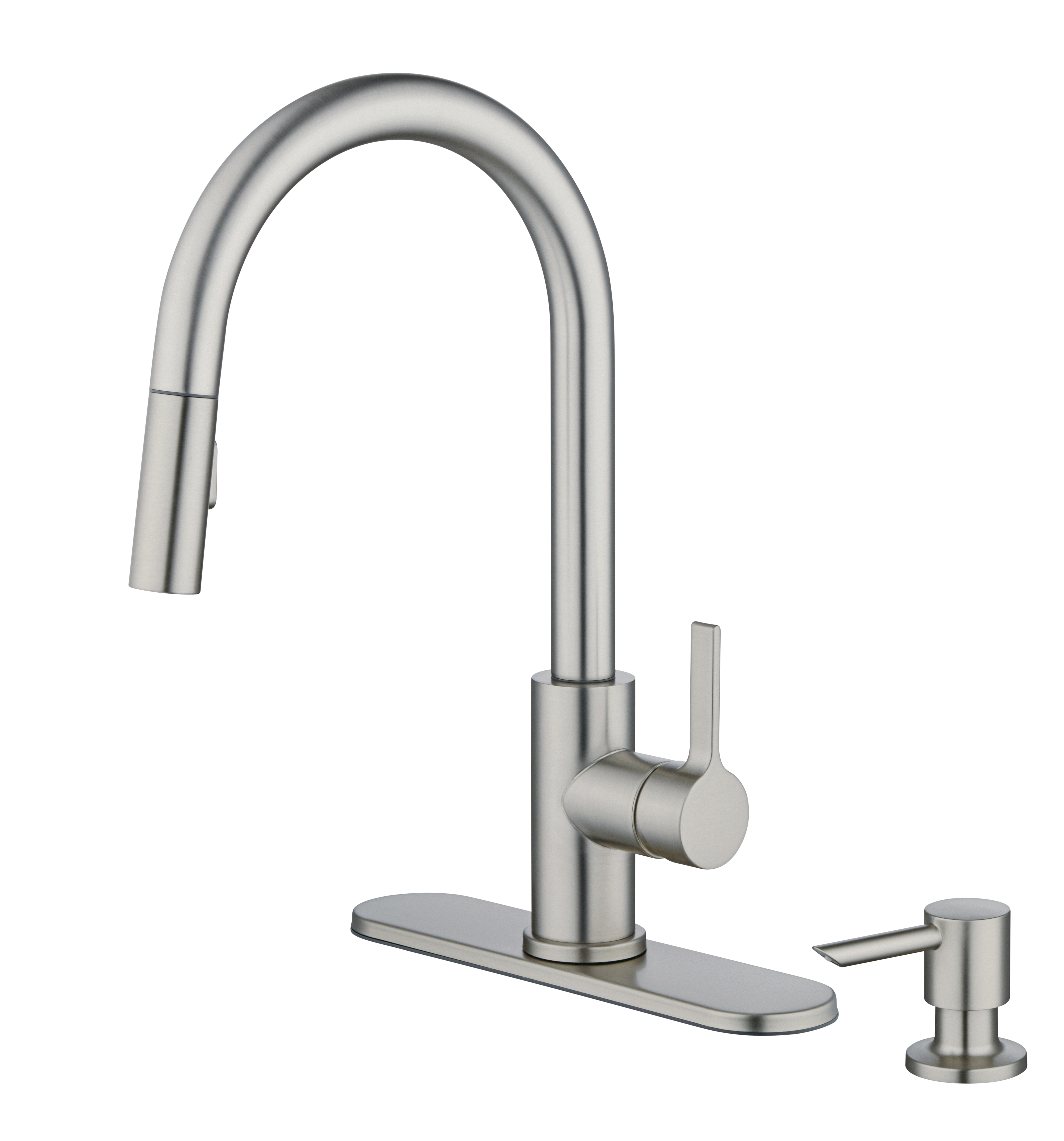 Better Homes & Gardens Pull Down Kitchen Faucet, Satin Nickel photo 1