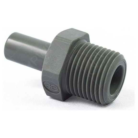 John Guest Stem Adapter 1/2" x 3/8" BSPT 10 Pack