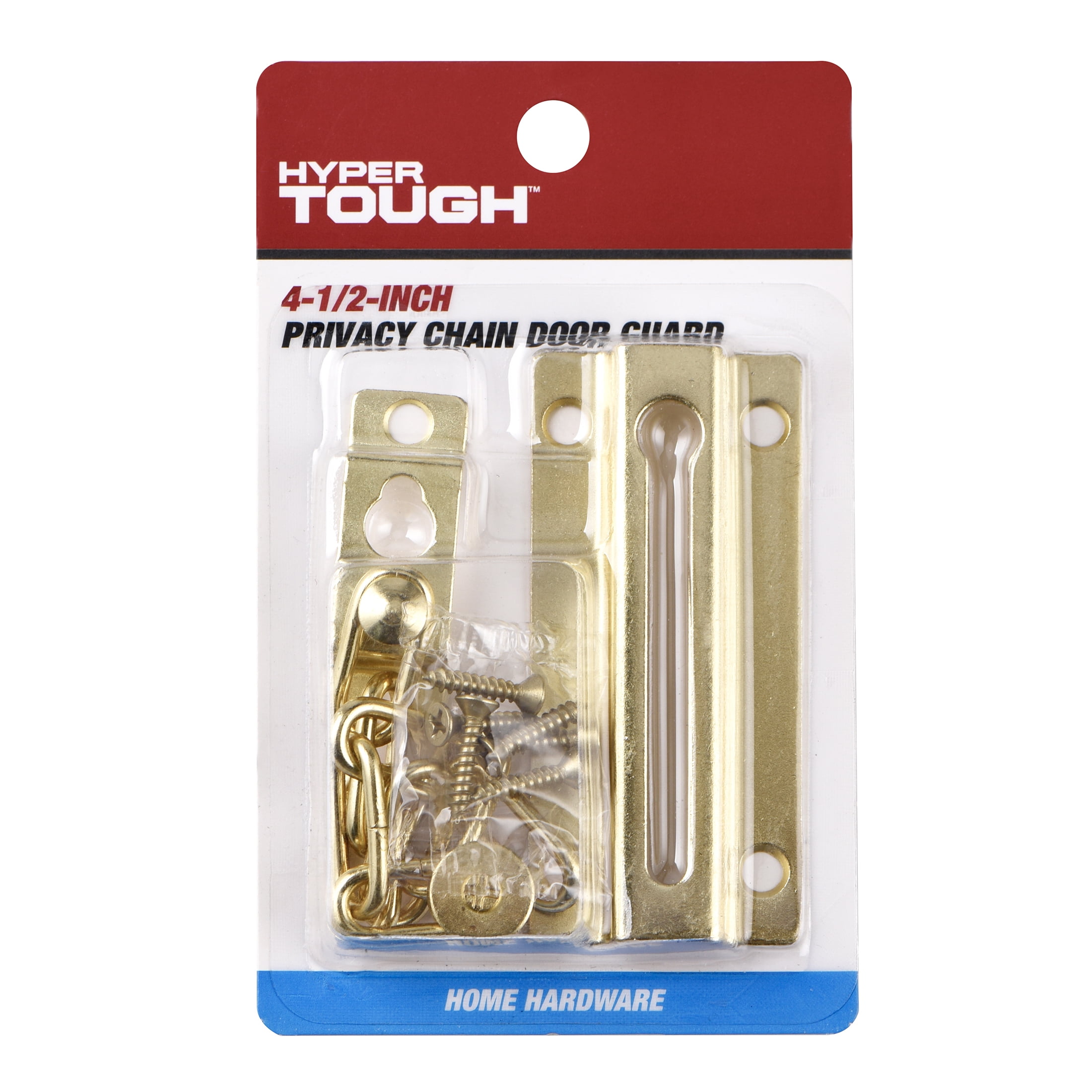 (2 pack) Hyper Tough Privacy Chain Door Guard, Steel material, Brass Plated, mounting hardware included