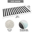 thumbnail image 3 of Haosy Black and White Striped Bathroom Rugs Non Slip Absorbent Soft Plush Quick Dry Bath Mat, 39"x20", 3 of 8