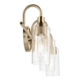 thumbnail image 4 of 55211CPZ Kichler Lighting Kavi - 3 Light Bath Vanity-10 Inch Tall and 23 Inch Wide-Champagne Bronze Finish, 4 of 9