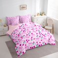 thumbnail image 3 of jejeloiu Purple Cute Flower 7-Piece Twin Bedding Sets,Kawaii Floral Blossom Bedding Comforter Set For Girl Kids Reversible, 3 of 8