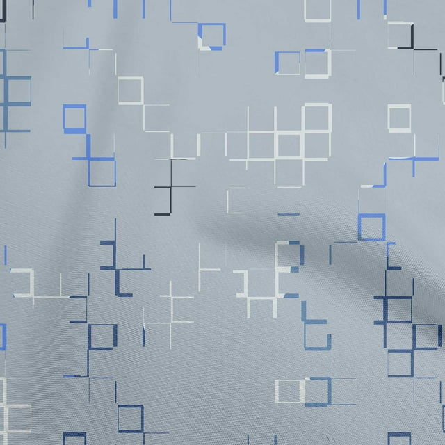 oneOone Rayon Gray Fabric Geometric Sewing Craft Projects Fabric Prints By Yard 56 Inch Wide