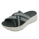 thumbnail image 2 of Likrtyny Sandalias Deslizantes para Mujer Suela Gruesa Con Correa Cruzada Sandalias Playa (Negro 38), 2 of 9