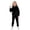 Black, variant on Coerni Toddler Kids Girls 2 Piece Lightweight Long Sleeve Pullover Hoodie Sweatshirt Solid Breathable Athletic Outfits with Pockets