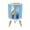 Color 2, variant on Small Trash Can with Lid Tropical Beach Sunset Palm Tree Surfboard Starfish Coastal 1.8 Gallon Dog Proof Trash Can Round Garbage Can Waste Bin Wastebasket for Bathroom Bedroom Living Room