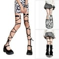 thumbnail image 2 of Adjustable Elastic Thigh Garter Belt For Women Crosses Lace Up Strappy Leg Wrap, 2 of 13