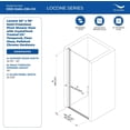 thumbnail image 2 of Locone 30" x 76" Semi-Frameless Pivot Shower Door with CrystalTech Treated 1/4" Tempered, Clear Glass, Polished Chrome Hardware, SKU: DSD-3464-236-CH, 2 of 6
