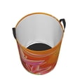 thumbnail image 3 of Kll Orange Flower Psychedelic Waterproof Foldable Laundry Hamper Bucket With Handles For Storage Bin,Kids Room,Home Organizer (Medium), 3 of 8